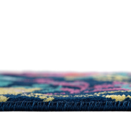 Navy Blue 5' 3 x 8' Azalea Oval Area Rug Colorful 100% Polypropylene Durable Jute Backing Living Dining Room Bedroom Office Modern Decor Carpet for Sale at Rug Engine