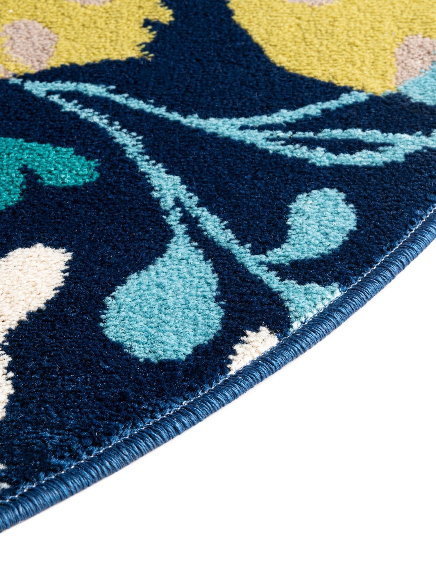 Navy Blue 5' 3 x 8' Azalea Oval Area Rug Colorful 100% Polypropylene Durable Jute Backing Living Dining Room Bedroom Office Modern Decor Carpet for Sale at Rug Engine