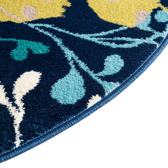 Navy Blue 5' 3 x 8' Azalea Oval Area Rug Colorful 100% Polypropylene Durable Jute Backing Living Dining Room Bedroom Office Modern Decor Carpet for Sale at Rug Engine