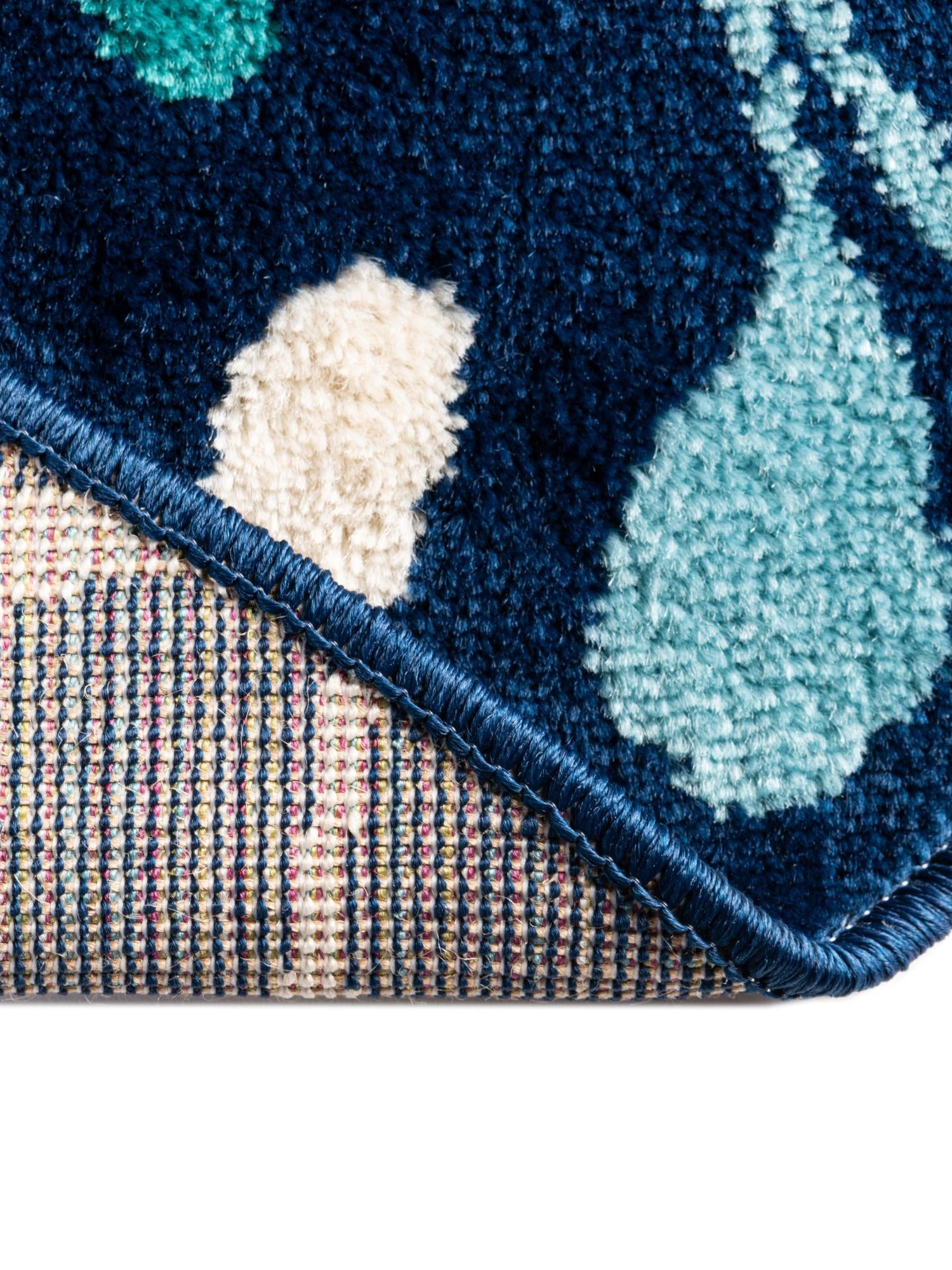 Navy Blue 4' x 6' Azalea Oval Area Rug Colorful 100% Polypropylene Durable Jute Backing Living Dining Room Bedroom Office Modern Decor Carpet for Sale at Rug Engine