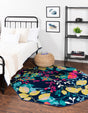 Navy Blue 5' 3 x 5' 3 Azalea Octagon Area Rug Colorful 100% Polypropylene Durable Jute Backing Living Dining Room Bedroom Office Modern Decor Carpet for Sale at Rug Engine