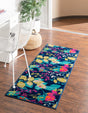 Navy Blue 2' 11 x 12' Azalea Runner Area Rug Colorful 100% Polypropylene Durable Jute Backing Living Dining Room Bedroom Office Modern Decor Carpet for Sale at Rug Engine