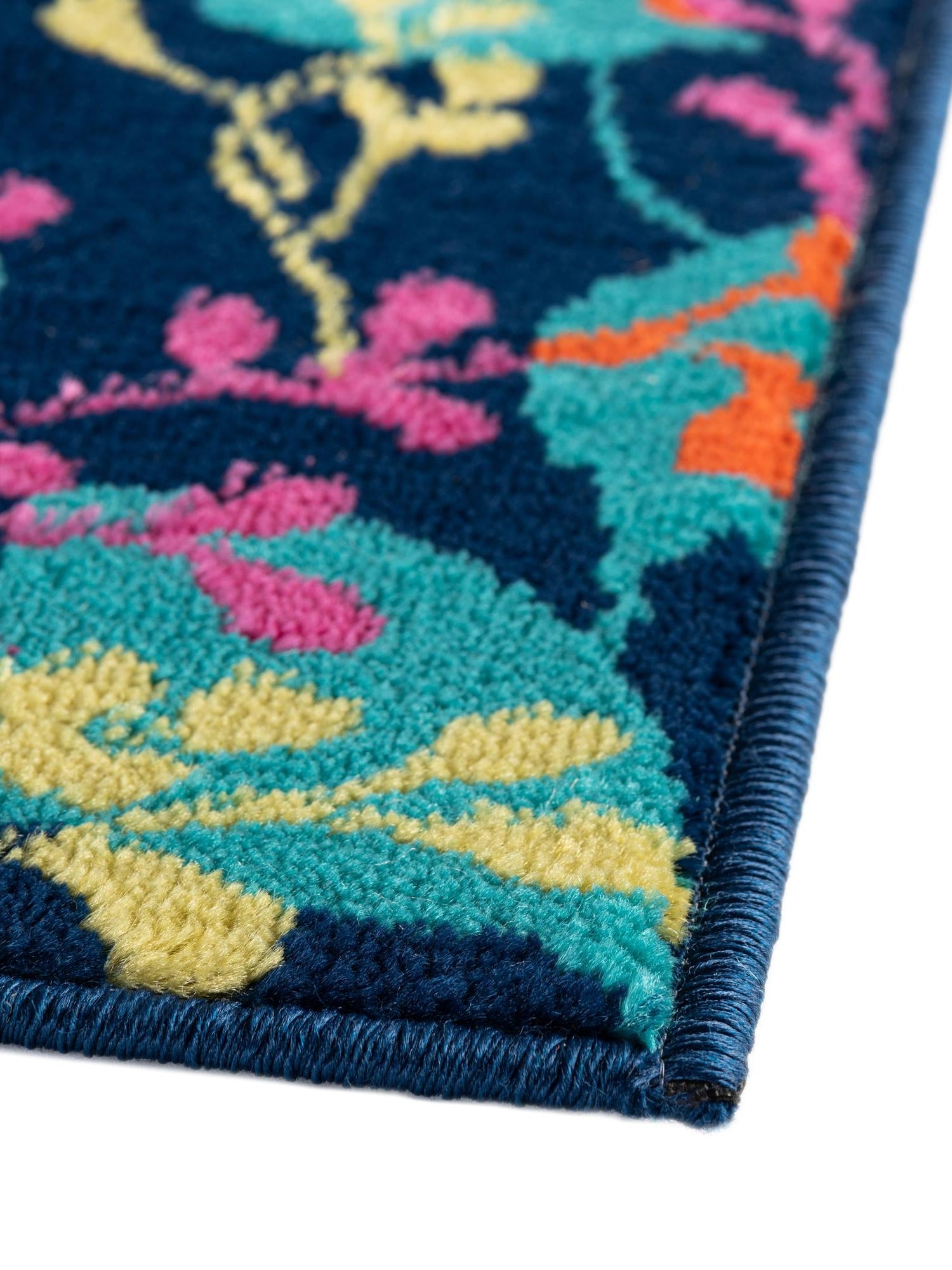 Navy Blue 2' 11 x 12' Azalea Runner Area Rug Colorful 100% Polypropylene Durable Jute Backing Living Dining Room Bedroom Office Modern Decor Carpet for Sale at Rug Engine