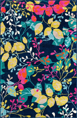 Navy Blue 1' 4 x 1' 4 Azalea Sample Area Rug Colorful 100% Polypropylene Durable Jute Backing Living Dining Room Bedroom Office Modern Decor Carpet for Sale at Rug Engine