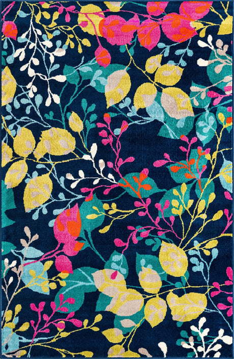 Navy Blue 1' 4 x 1' 4 Azalea Sample Area Rug Colorful 100% Polypropylene Durable Jute Backing Living Dining Room Bedroom Office Modern Decor Carpet for Sale at Rug Engine