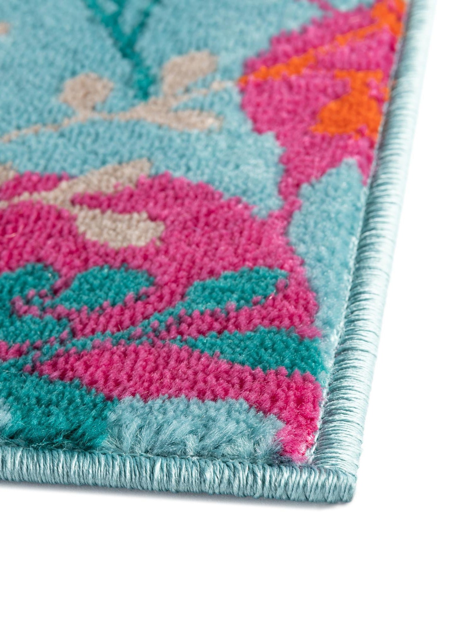 Aqua 10' x 14' Azalea Rectangle Area Rug Colorful 100% Polypropylene Durable Jute Backing Living Dining Room Bedroom Office Modern Decor Carpet for Sale at Rug Engine