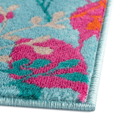 Aqua 9' x 12' Azalea Rectangle Area Rug Colorful 100% Polypropylene Durable Jute Backing Living Dining Room Bedroom Office Modern Decor Carpet for Sale at Rug Engine
