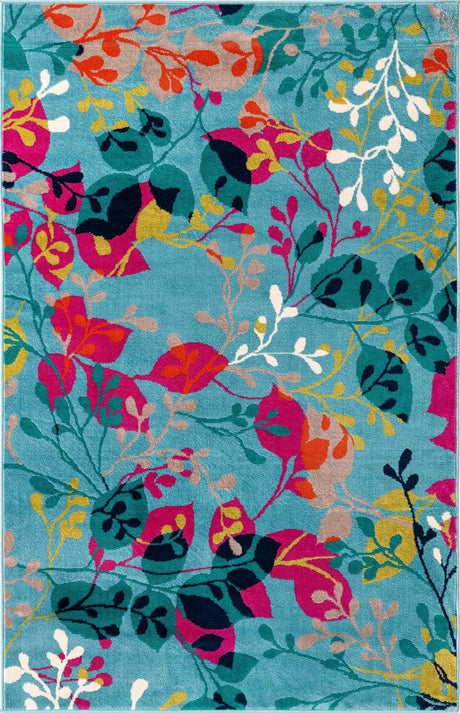 Aqua 1' 4 x 1' 4 Azalea Sample Area Rug Colorful 100% Polypropylene Durable Jute Backing Living Dining Room Bedroom Office Modern Decor Carpet for Sale at Rug Engine