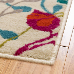 Ivory 10' x 14' Azalea Rectangle Area Rug Colorful 100% Polypropylene Durable Jute Backing Living Dining Room Bedroom Office Modern Decor Carpet for Sale at Rug Engine