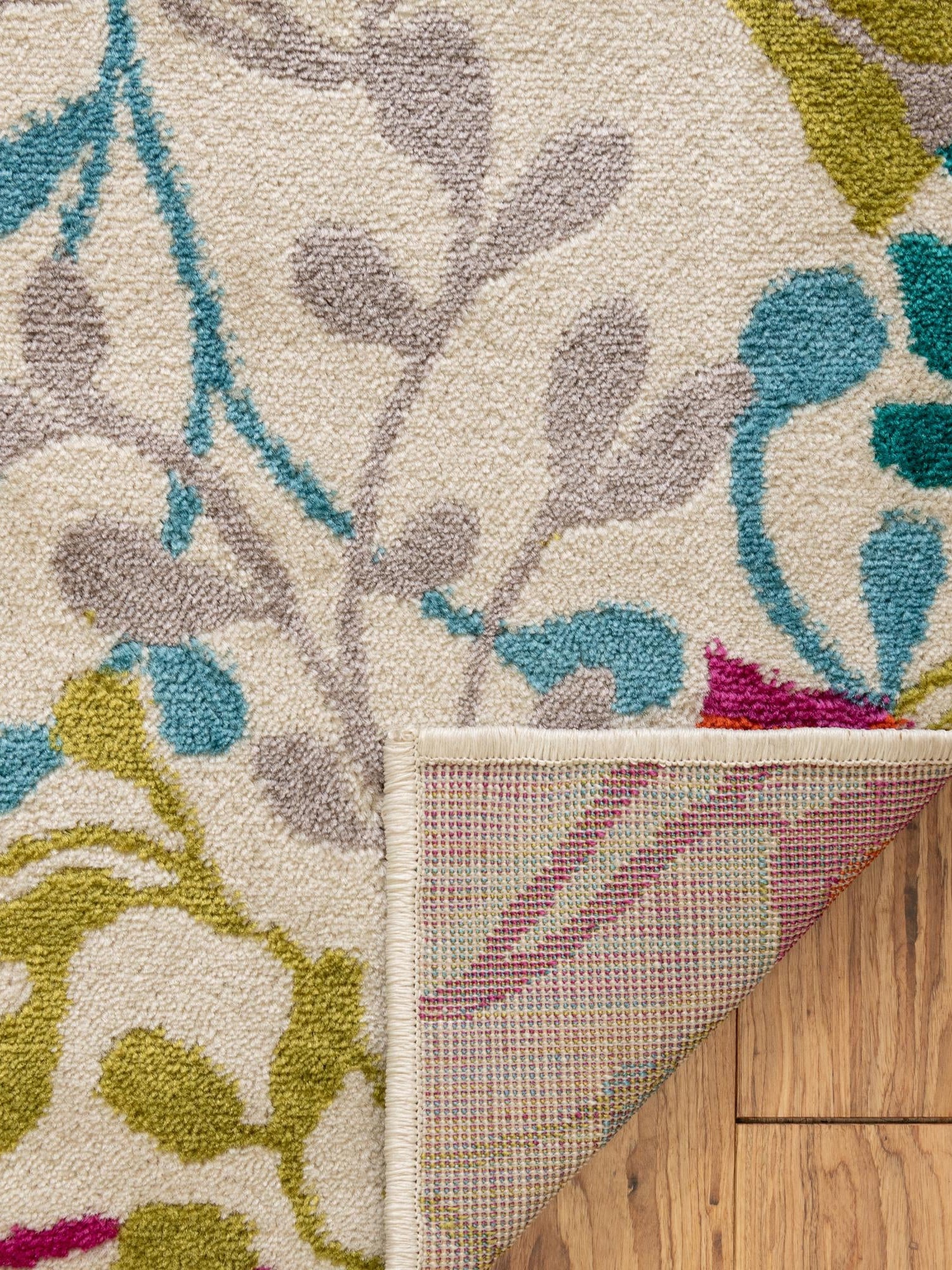 Ivory 5' 3 x 8' Azalea Rectangle Area Rug Colorful 100% Polypropylene Durable Jute Backing Living Dining Room Bedroom Office Modern Decor Carpet for Sale at Rug Engine