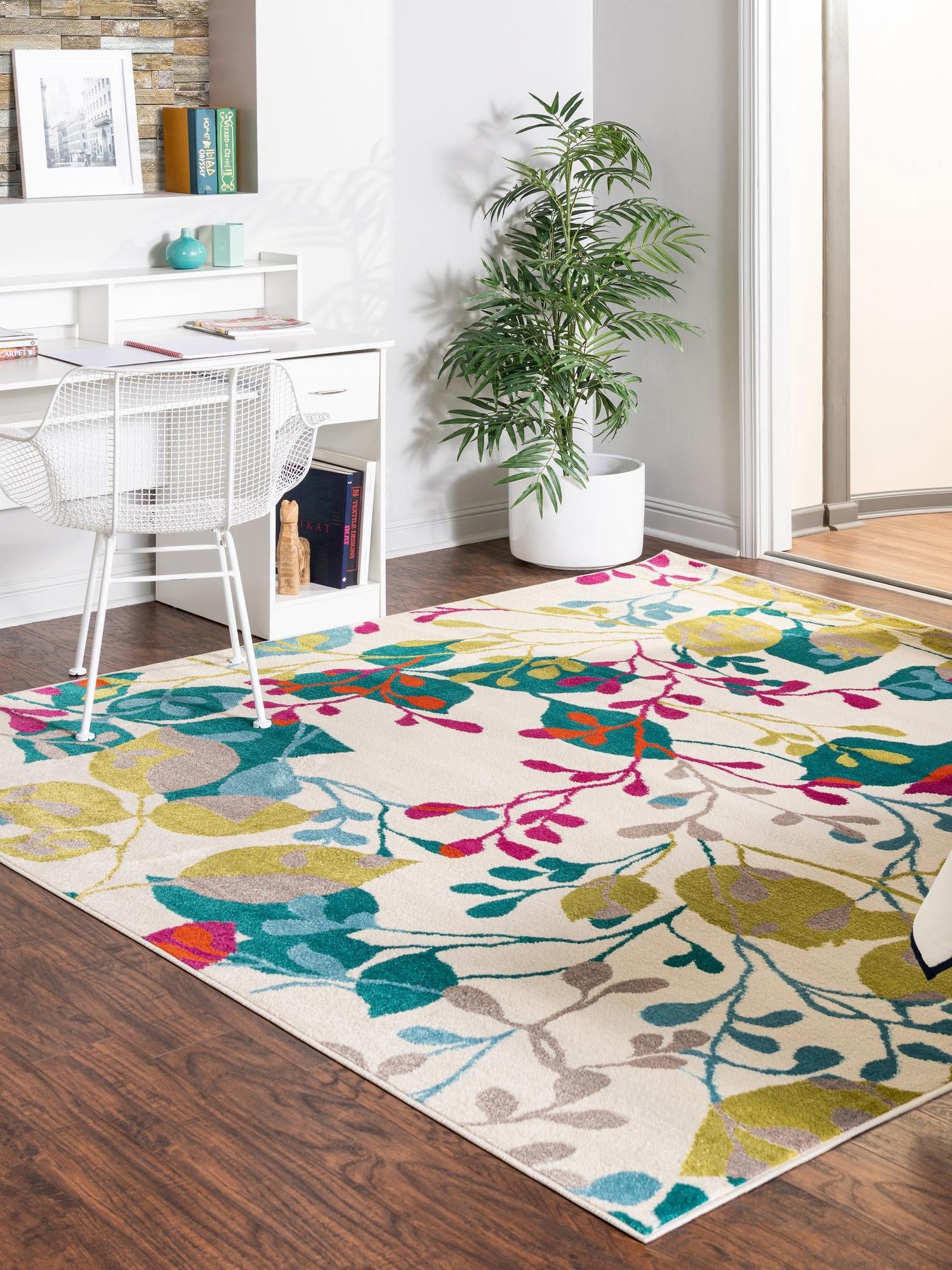 Ivory 10' x 10' Azalea Square Area Rug Colorful 100% Polypropylene Durable Jute Backing Living Dining Room Bedroom Office Modern Decor Carpet for Sale at Rug Engine