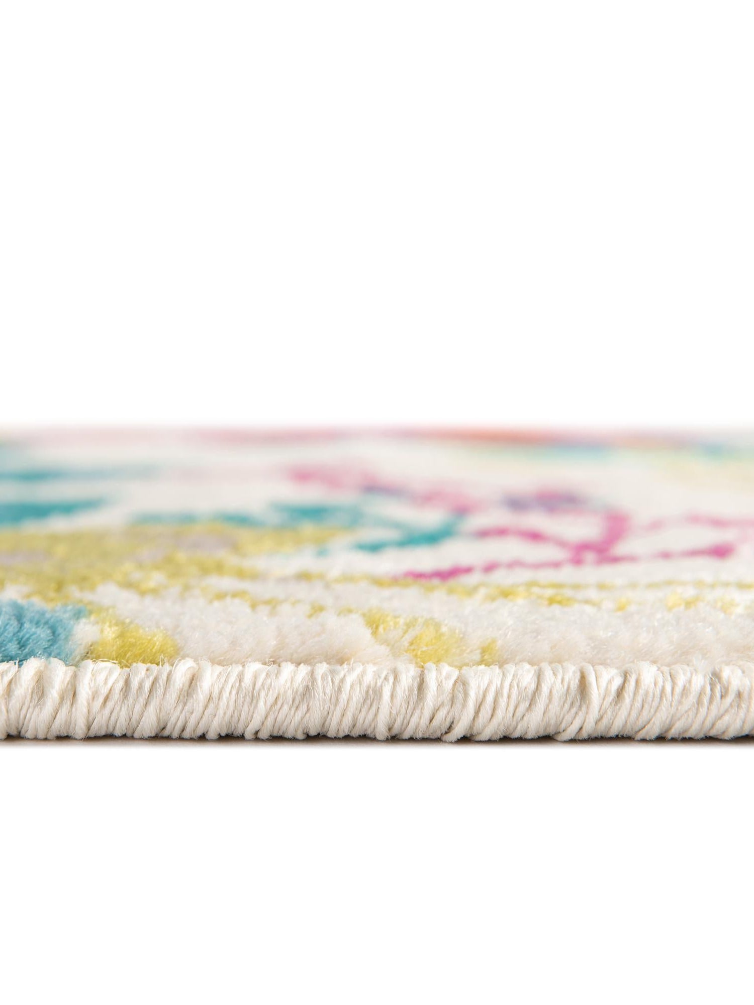 Ivory 2' x 8' Azalea Runner Area Rug Colorful 100% Polypropylene Durable Jute Backing Living Dining Room Bedroom Office Modern Decor Carpet for Sale at Rug Engine
