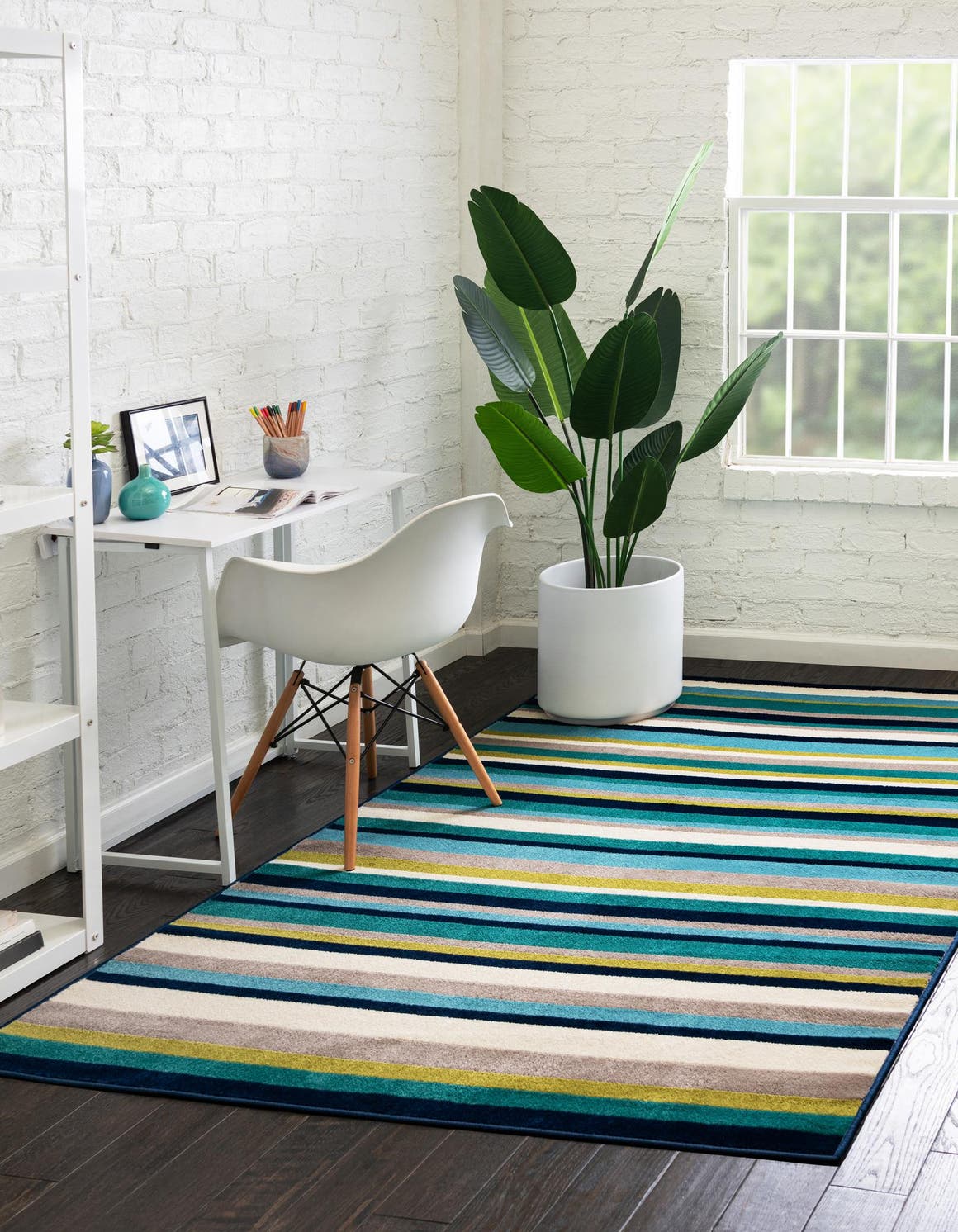 Teal 7' 10 x 10' Azalea Rectangle Area Rug Colorful 100% Polypropylene Durable Jute Backing Living Dining Room Bedroom Office Modern Decor Carpet for Sale at Rug Engine