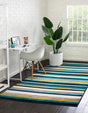 Teal 7' 10 x 10' Azalea Rectangle Area Rug Colorful 100% Polypropylene Durable Jute Backing Living Dining Room Bedroom Office Modern Decor Carpet for Sale at Rug Engine
