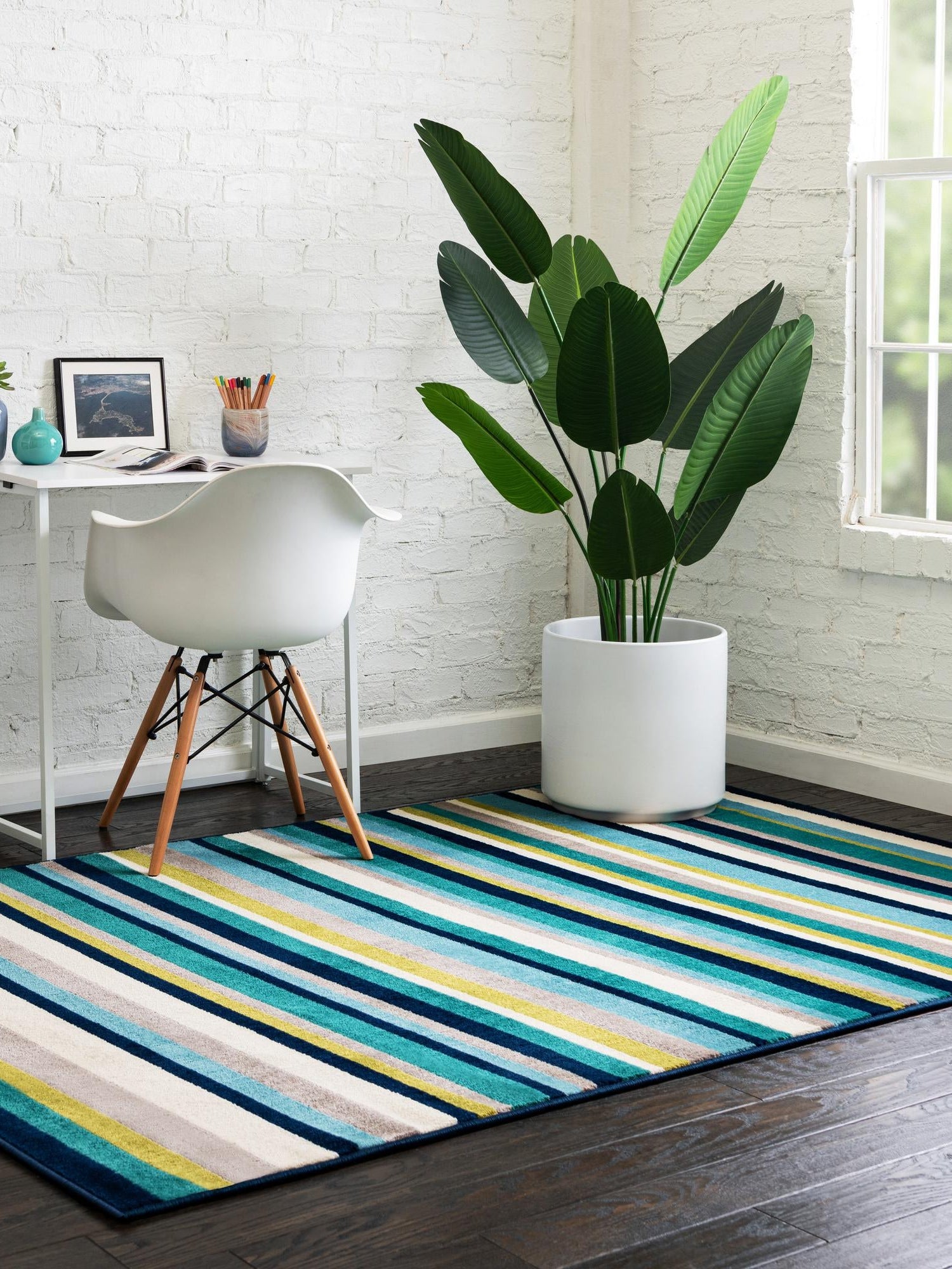 Teal 9' x 12' Azalea Rectangle Area Rug Colorful 100% Polypropylene Durable Jute Backing Living Dining Room Bedroom Office Modern Decor Carpet for Sale at Rug Engine