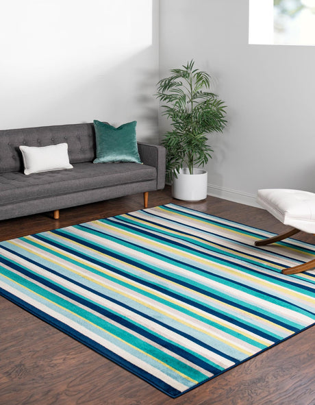 Teal 10' x 10' Azalea Square Area Rug Colorful 100% Polypropylene Durable Jute Backing Living Dining Room Bedroom Office Modern Decor Carpet for Sale at Rug Engine