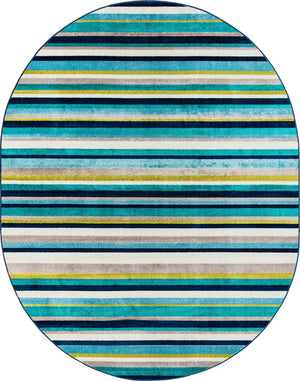Teal 7' 10 x 10' Azalea Oval Area Rug Colorful 100% Polypropylene Durable Jute Backing Living Dining Room Bedroom Office Modern Decor Carpet for Sale at Rug Engine