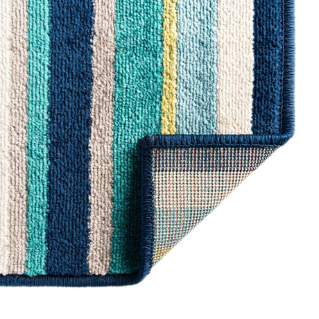 Teal 2' x 8' Azalea Runner Area Rug Colorful 100% Polypropylene Durable Jute Backing Living Dining Room Bedroom Office Modern Decor Carpet for Sale at Rug Engine
