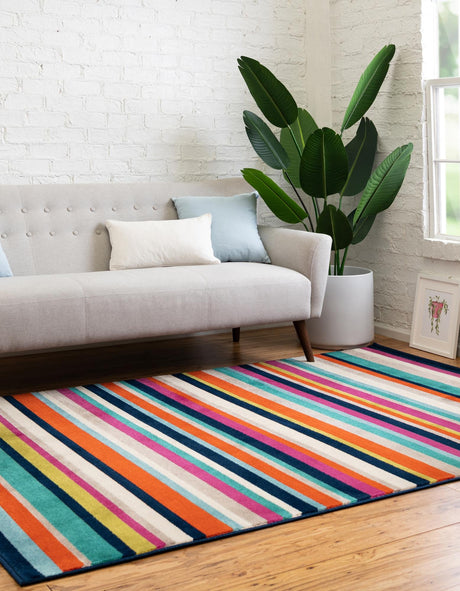 Multicolor 9' x 12' Azalea Rectangle Area Rug Colorful 100% Polypropylene Durable Jute Backing Living Dining Room Bedroom Office Modern Decor Carpet for Sale at Rug Engine