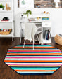 Multicolor 5' 3 x 5' 3 Azalea Octagon Area Rug Colorful 100% Polypropylene Durable Jute Backing Living Dining Room Bedroom Office Modern Decor Carpet for Sale at Rug Engine