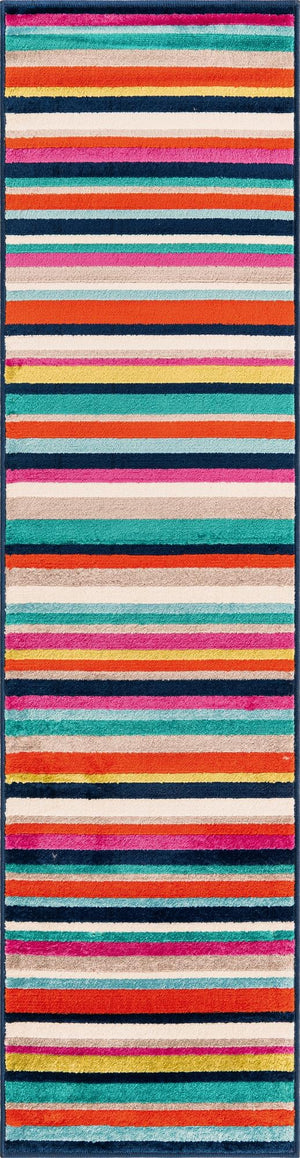 Multicolor 2' x 8' Azalea Runner Area Rug Colorful 100% Polypropylene Durable Jute Backing Living Dining Room Bedroom Office Modern Decor Carpet for Sale at Rug Engine