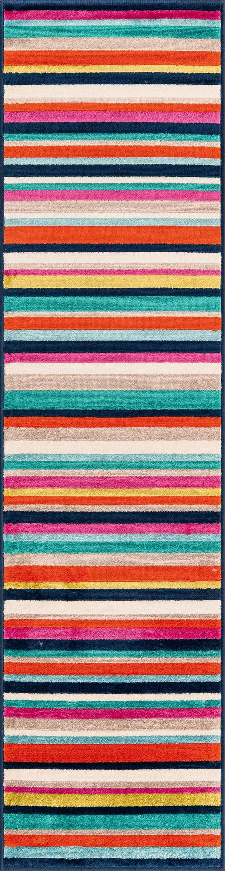 Multicolor 2' x 8' Azalea Runner Area Rug Colorful 100% Polypropylene Durable Jute Backing Living Dining Room Bedroom Office Modern Decor Carpet for Sale at Rug Engine