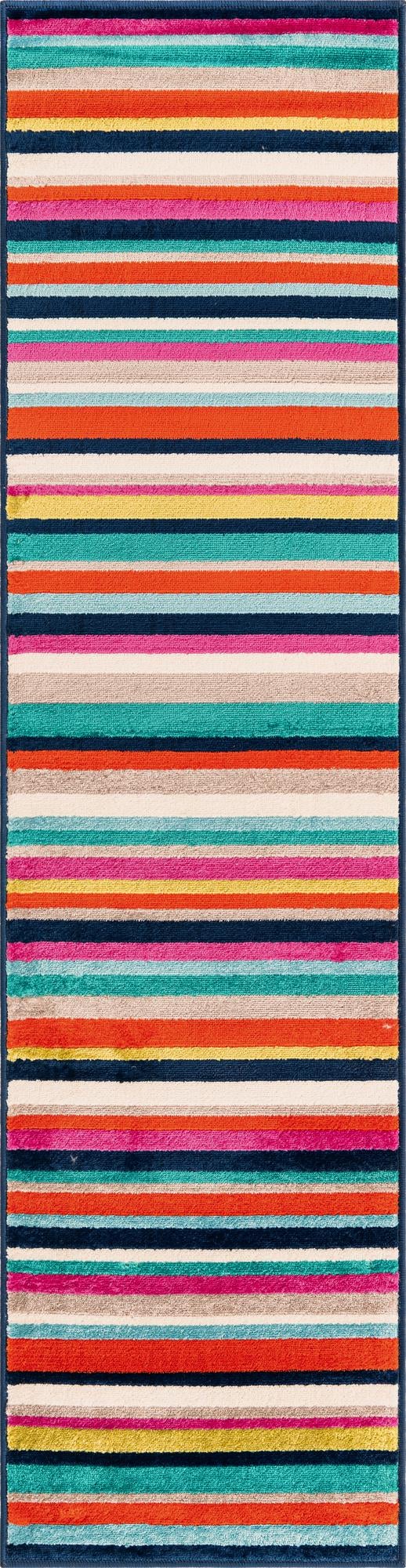 Multicolor 2' x 8' Azalea Runner Area Rug Colorful 100% Polypropylene Durable Jute Backing Living Dining Room Bedroom Office Modern Decor Carpet for Sale at Rug Engine