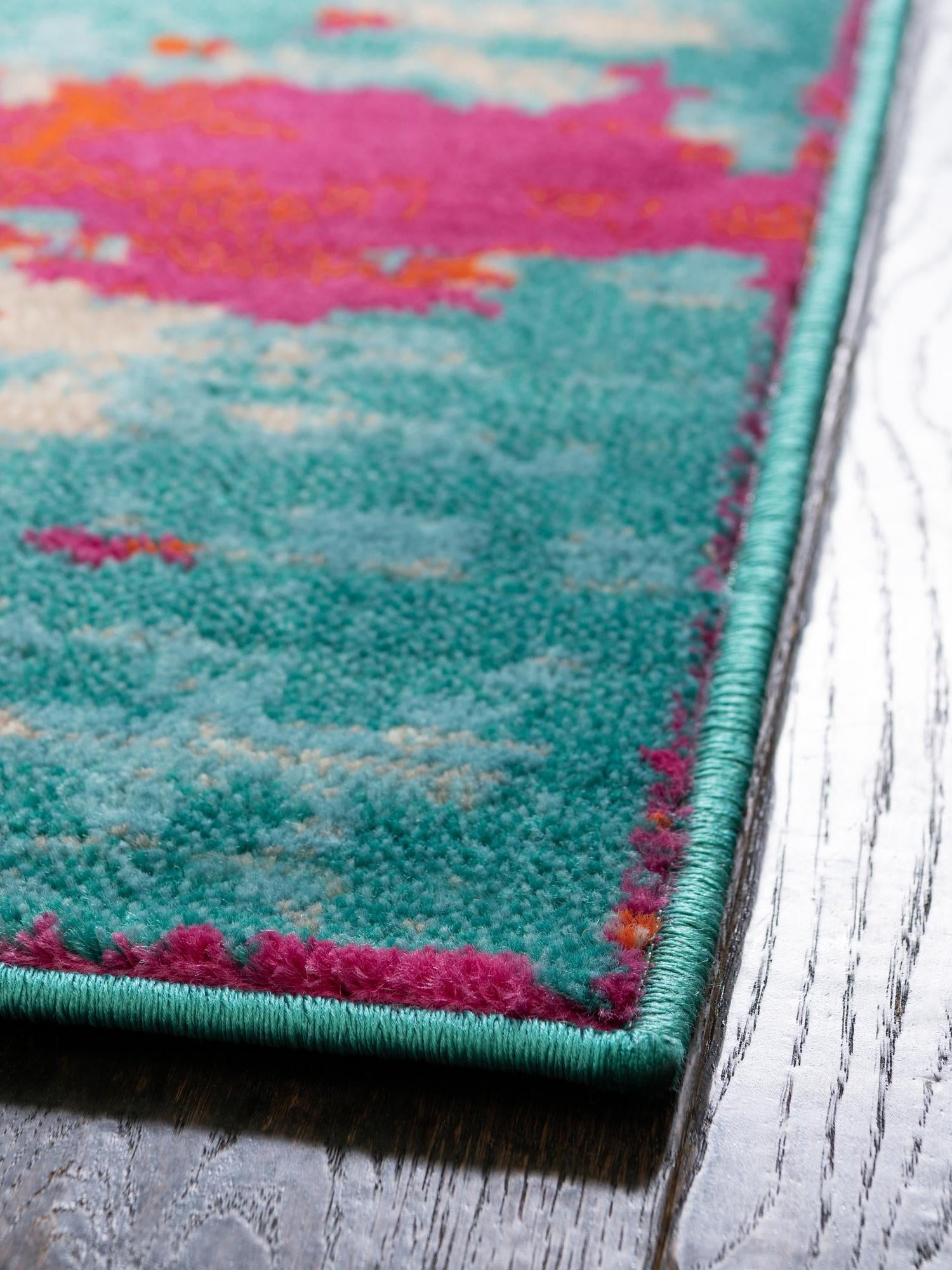 Turquoise 5' 3 x 8' Azalea Rectangle Area Rug Colorful 100% Polypropylene Durable Jute Backing Living Dining Room Bedroom Office Modern Decor Carpet for Sale at Rug Engine