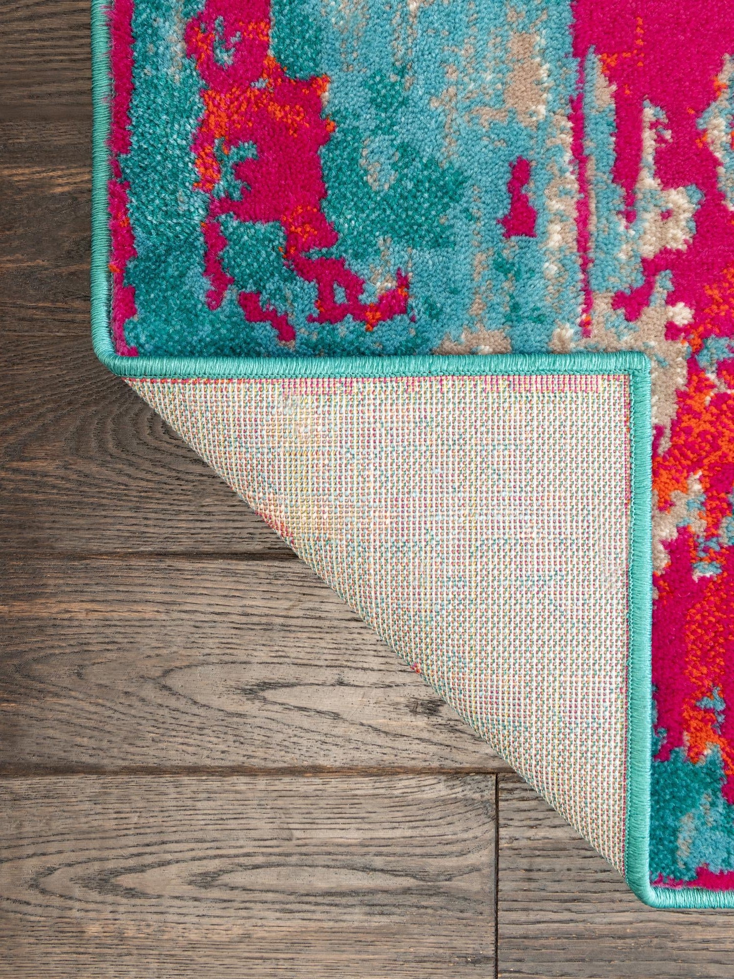 Turquoise 5' 3 x 8' Azalea Rectangle Area Rug Colorful 100% Polypropylene Durable Jute Backing Living Dining Room Bedroom Office Modern Decor Carpet for Sale at Rug Engine