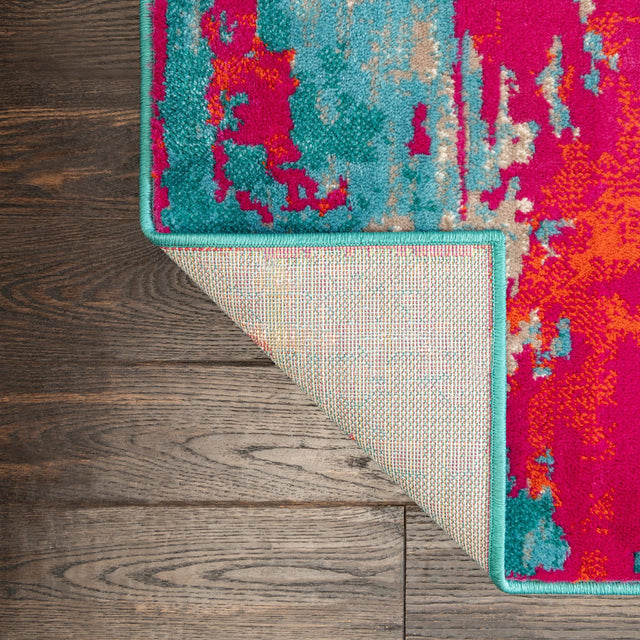 Turquoise 4' x 6' Azalea Rectangle Area Rug Colorful 100% Polypropylene Durable Jute Backing Living Dining Room Bedroom Office Modern Decor Carpet for Sale at Rug Engine