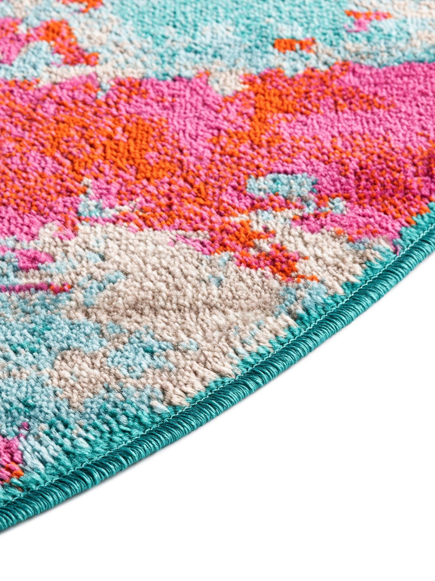 Turquoise 4' x 6' Azalea Oval Area Rug Colorful 100% Polypropylene Durable Jute Backing Living Dining Room Bedroom Office Modern Decor Carpet for Sale at Rug Engine