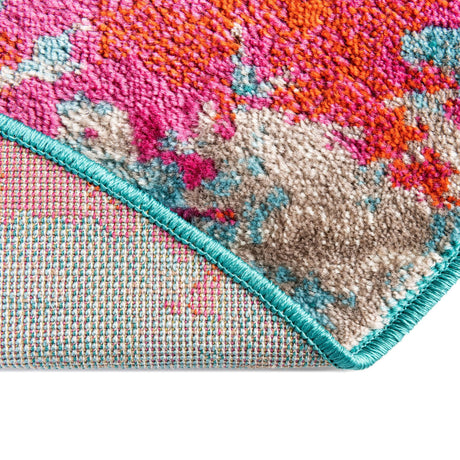 Turquoise 5' 3 x 8' Azalea Oval Area Rug Colorful 100% Polypropylene Durable Jute Backing Living Dining Room Bedroom Office Modern Decor Carpet for Sale at Rug Engine