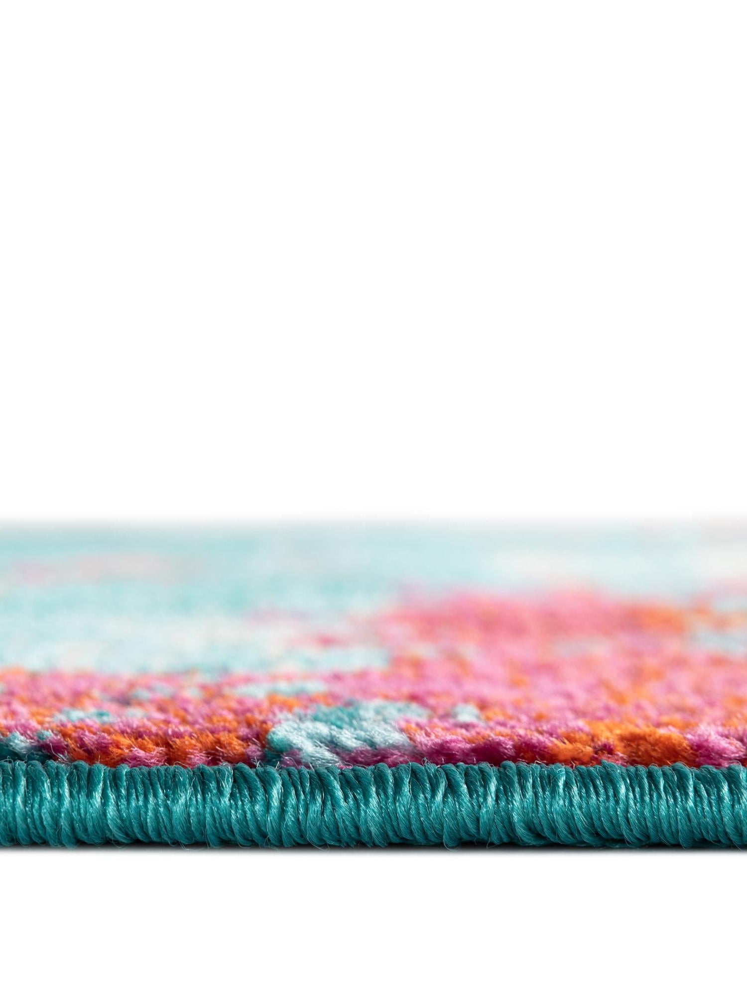 Turquoise 2' x 6' Azalea Runner Area Rug Colorful 100% Polypropylene Durable Jute Backing Living Dining Room Bedroom Office Modern Decor Carpet for Sale at Rug Engine