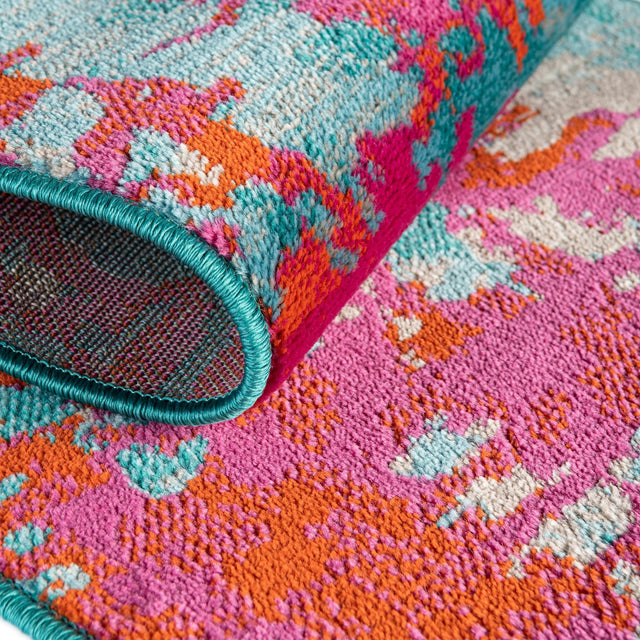 Turquoise 2' 11 x 12' Azalea Runner Area Rug Colorful 100% Polypropylene Durable Jute Backing Living Dining Room Bedroom Office Modern Decor Carpet for Sale at Rug Engine