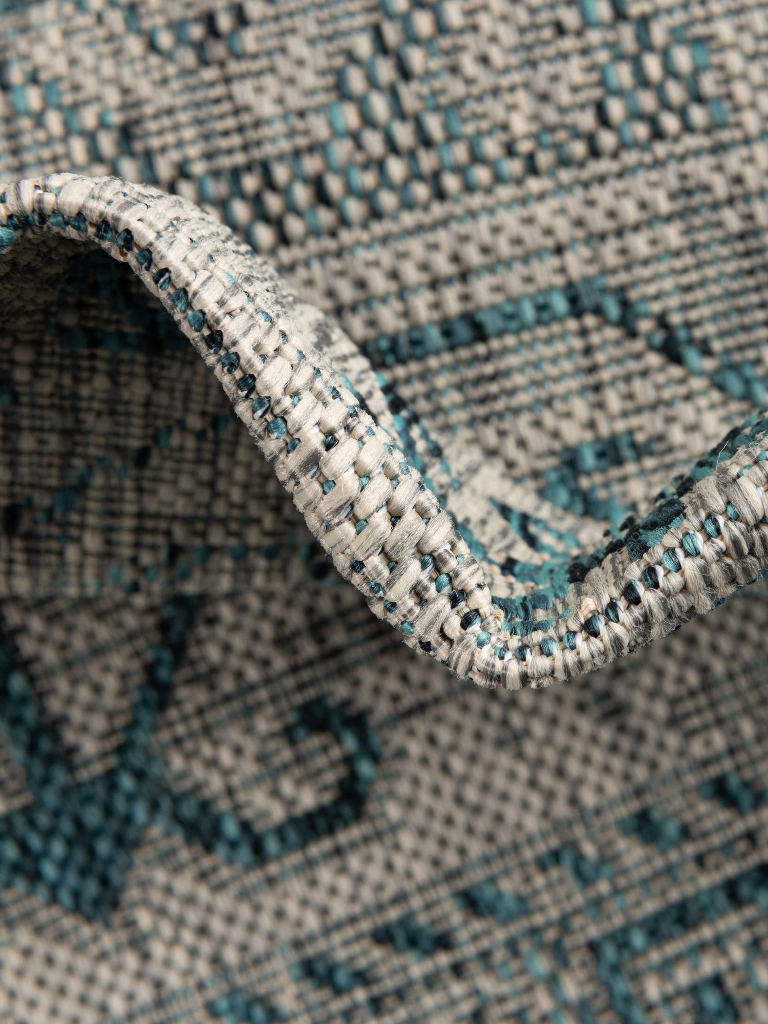 Teal 5' 3 x 8' Outdoor Aztec Rectangle Area Rug Weather Resistant for Patio, Deck, Terrace, Balcony, Porch 100% Polypropylene Traditional Carpet Mat for Sale at Rug Engine