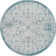 Teal 7' 10 x 7' 10 Outdoor Aztec Round Area Rug Weather Resistant for Patio, Deck, Terrace, Balcony, Porch 100% Polypropylene Traditional Carpet Mat for Sale at Rug Engine