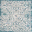 Teal 7' 10 x 7' 10 Outdoor Aztec Square Area Rug Weather Resistant for Patio, Deck, Terrace, Balcony, Porch 100% Polypropylene Traditional Carpet Mat for Sale at Rug Engine