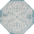 Teal 7' 10 x 7' 10 Outdoor Aztec Octagon Area Rug Weather Resistant for Patio, Deck, Terrace, Balcony, Porch 100% Polypropylene Traditional Carpet Mat for Sale at Rug Engine