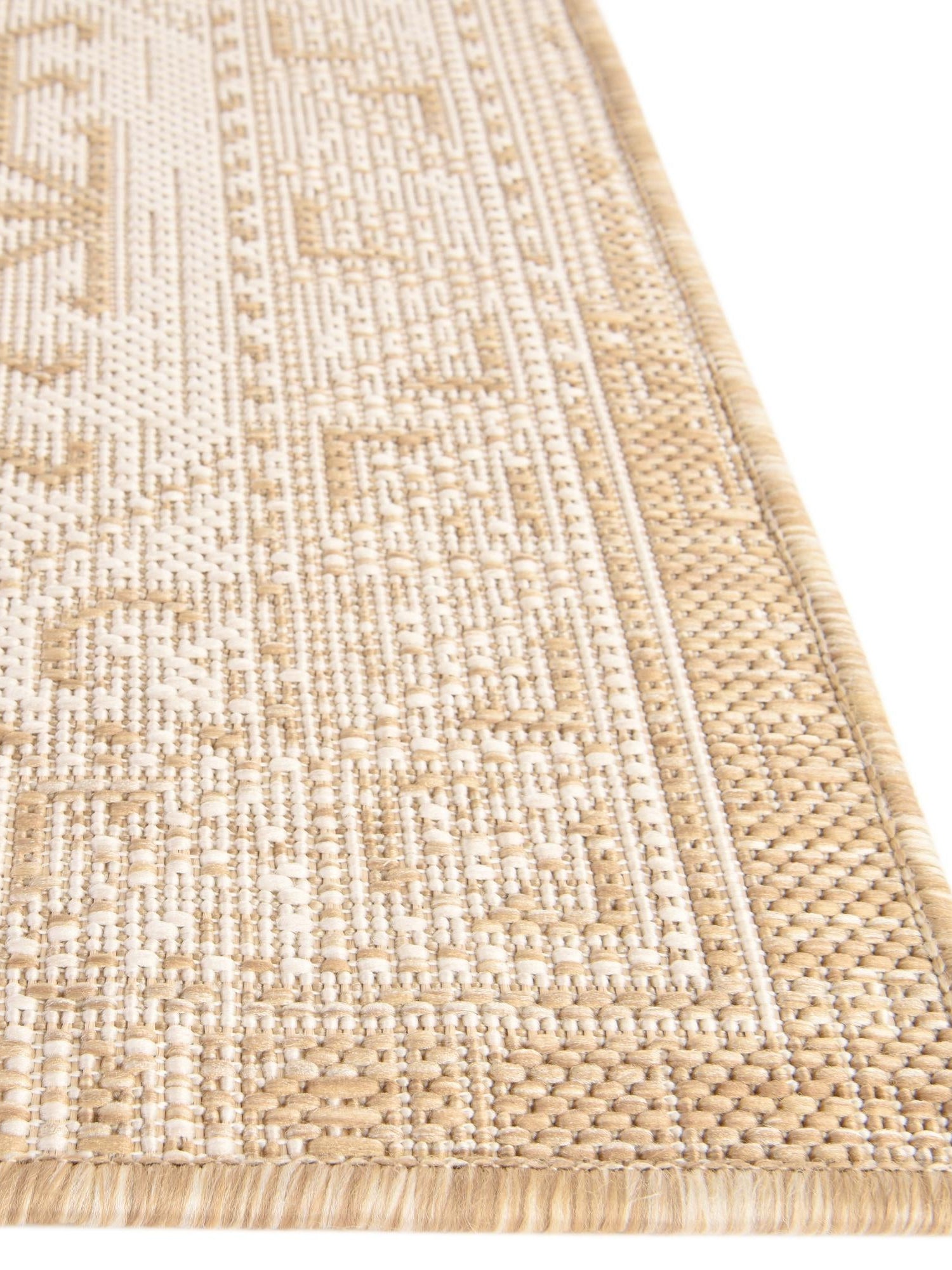 Natural 10' x 13' 1 Outdoor Aztec Rectangle Area Rug Weather Resistant for Patio, Deck, Terrace, Balcony, Porch 100% Polypropylene Traditional Carpet Mat for Sale at Rug Engine