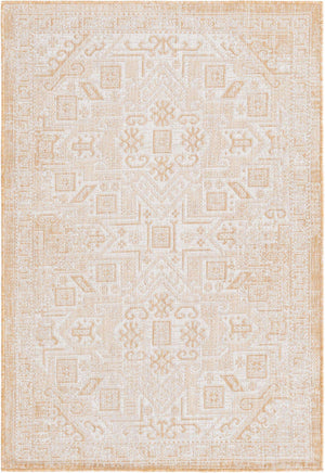 Natural 4' 1 x 6' 1 Outdoor Aztec Rectangle Area Rug Weather Resistant for Patio, Deck, Terrace, Balcony, Porch 100% Polypropylene Traditional Carpet Mat for Sale at Rug Engine
