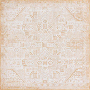 Natural 10' x 10' Outdoor Aztec Square Area Rug Weather Resistant for Patio, Deck, Terrace, Balcony, Porch 100% Polypropylene Traditional Carpet Mat for Sale at Rug Engine