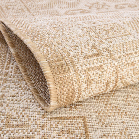 Natural 5' 3 x 5' 3 Outdoor Aztec Octagon Area Rug Weather Resistant for Patio, Deck, Terrace, Balcony, Porch 100% Polypropylene Traditional Carpet Mat for Sale at Rug Engine
