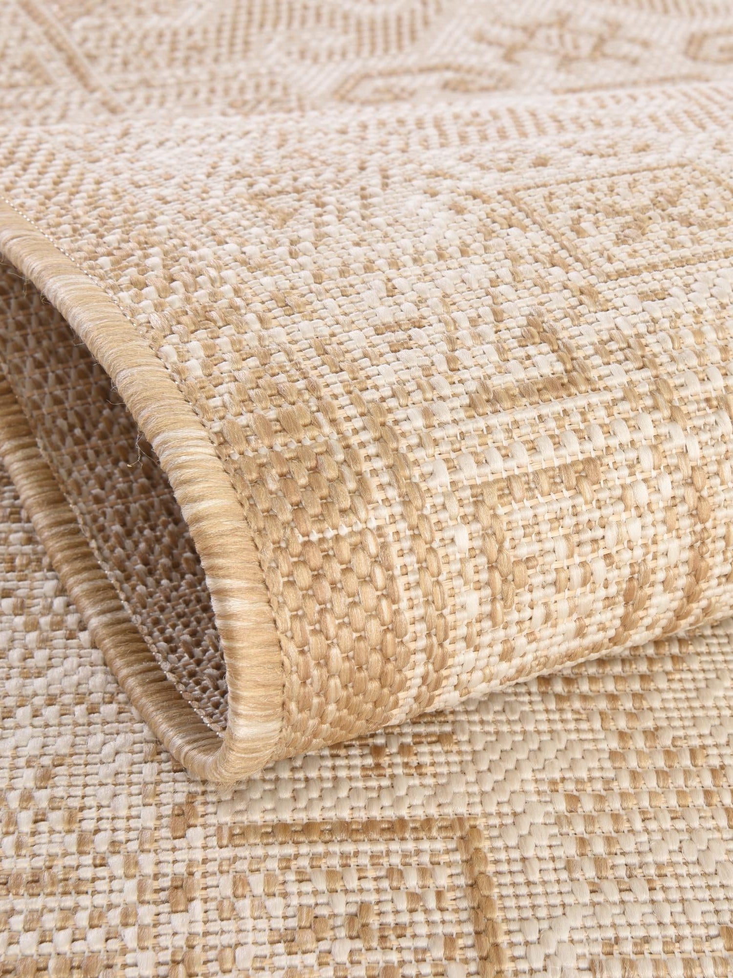 Natural 2' 7 x 12' Outdoor Aztec Runner Area Rug Weather Resistant for Patio, Deck, Terrace, Balcony, Porch 100% Polypropylene Traditional Carpet Mat for Sale at Rug Engine
