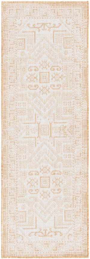 Natural 2' x 6' 1 Outdoor Aztec Runner Area Rug Weather Resistant for Patio, Deck, Terrace, Balcony, Porch 100% Polypropylene Traditional Carpet Mat for Sale at Rug Engine
