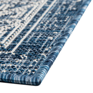 Blue 10' x 13' 1 Outdoor Aztec Rectangle Area Rug Weather Resistant for Patio, Deck, Terrace, Balcony, Porch 100% Polypropylene Traditional Carpet Mat for Sale at Rug Engine