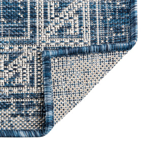 Blue 10' x 13' 1 Outdoor Aztec Rectangle Area Rug Weather Resistant for Patio, Deck, Terrace, Balcony, Porch 100% Polypropylene Traditional Carpet Mat for Sale at Rug Engine