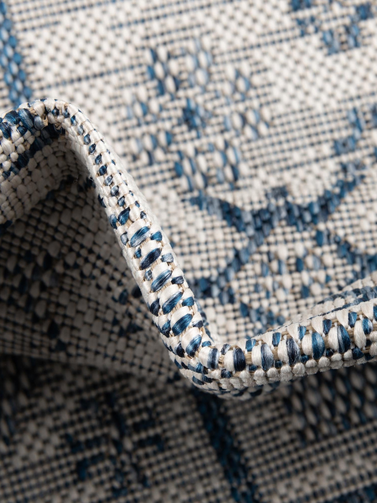 Blue 5' 3 x 5' 3 Outdoor Aztec Octagon Area Rug Weather Resistant for Patio, Deck, Terrace, Balcony, Porch 100% Polypropylene Traditional Carpet Mat for Sale at Rug Engine