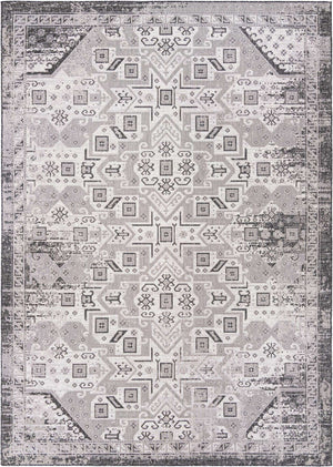 Charcoal Gray 10' x 14' 1 Outdoor Aztec Rectangle Area Rug Weather Resistant for Patio, Deck, Terrace, Balcony, Porch 100% Polypropylene Traditional Carpet Mat for Sale at Rug Engine