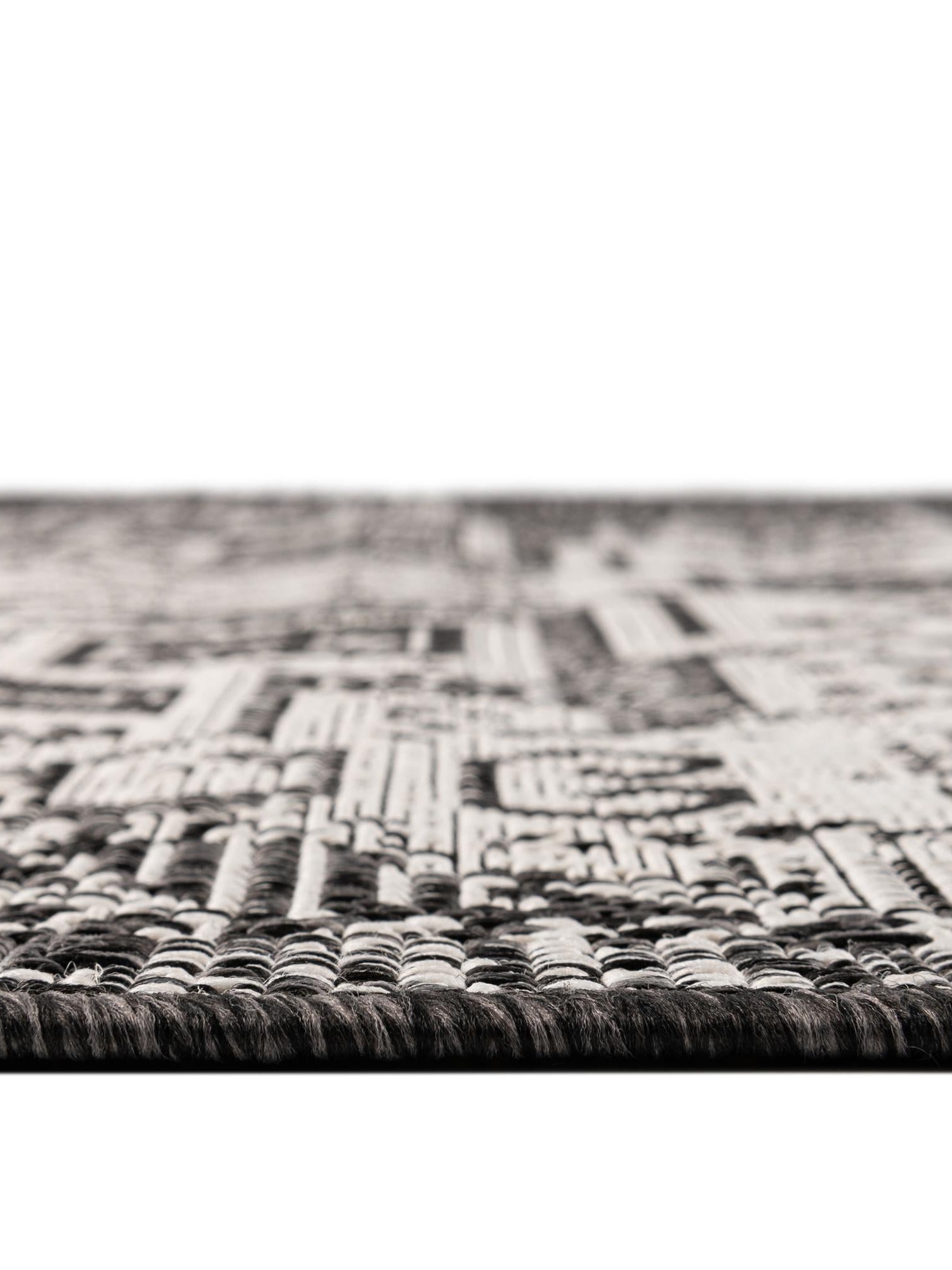 Charcoal Gray 10' x 13' 1 Outdoor Aztec Rectangle Area Rug Weather Resistant for Patio, Deck, Terrace, Balcony, Porch 100% Polypropylene Traditional Carpet Mat for Sale at Rug Engine