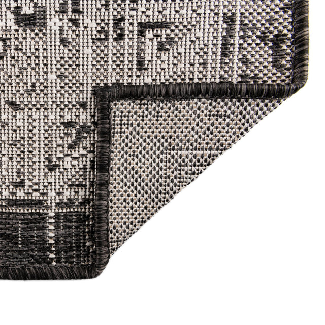 Charcoal Gray 2' x 3' 1 Outdoor Aztec Rectangle Area Rug Weather Resistant for Patio, Deck, Terrace, Balcony, Porch 100% Polypropylene Traditional Carpet Mat for Sale at Rug Engine